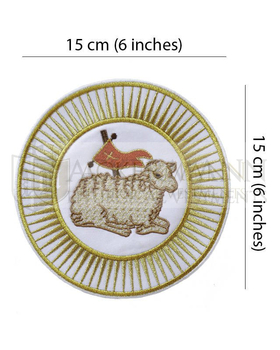 Religioso Applicazione Ricamata "Agnello di Dio" v2