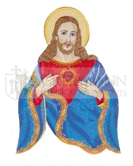 Applicazione ricamata "Cuore di Gesù" v2