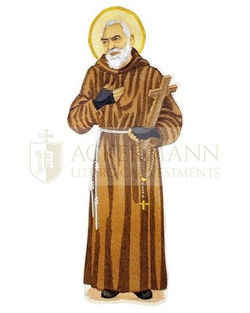 Religioso Applicazione Ricamata "Saint Padre Pio"